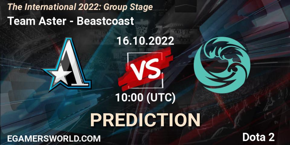 Team Aster - Beastcoast: Maç tahminleri. 16.10.2022 at 11:56, Dota 2, The International 2022: Group Stage