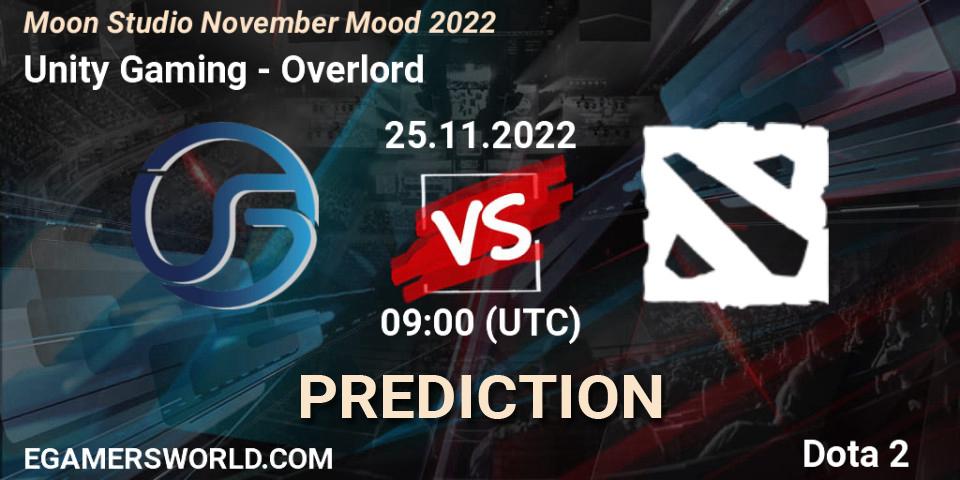Unity Gaming - Overlord: Maç tahminleri. 25.11.2022 at 11:30, Dota 2, Moon Studio November Mood 2022