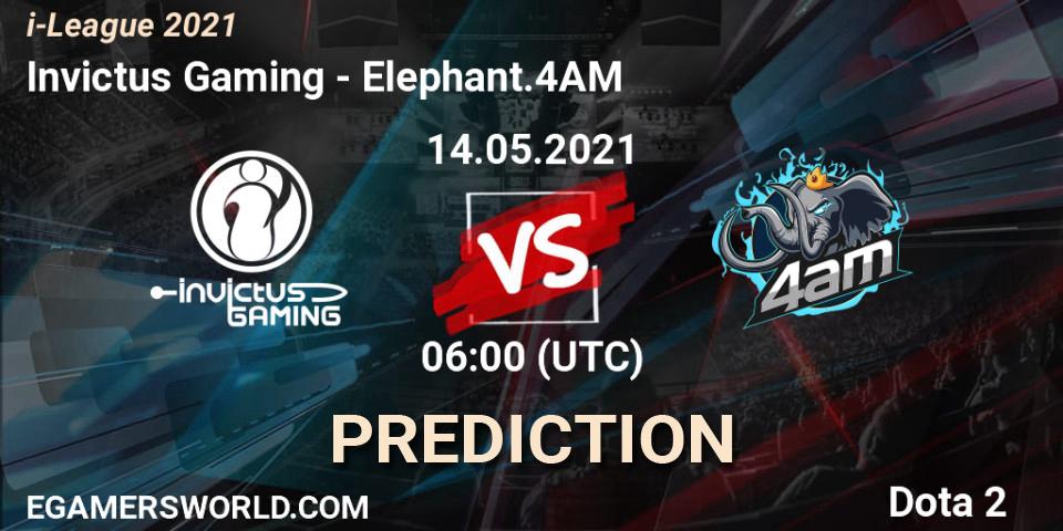 Invictus Gaming - Elephant.4AM: Maç tahminleri. 14.05.2021 at 06:07, Dota 2, i-League 2021 Season 1