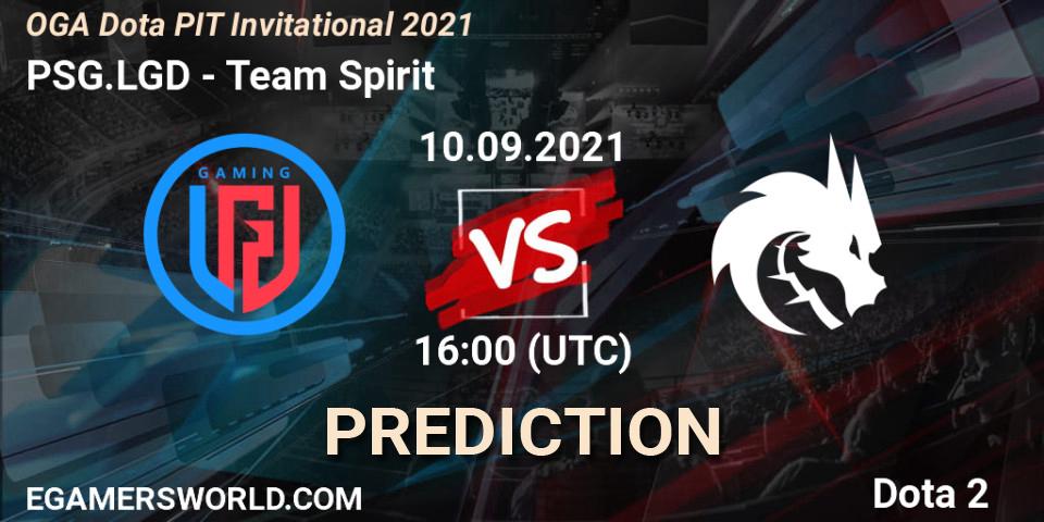 PSG.LGD - Team Spirit: Maç tahminleri. 10.09.2021 at 16:01, Dota 2, OGA Dota PIT Invitational 2021