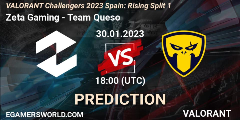 Zeta Gaming - Team Queso: Maç tahminleri. 30.01.23, VALORANT, VALORANT Challengers 2023 Spain: Rising Split 1