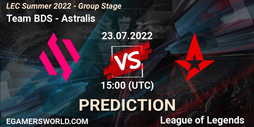 Team BDS - Astralis: Maç tahminleri. 23.07.2022 at 15:00, LoL, LEC Summer 2022 - Group Stage