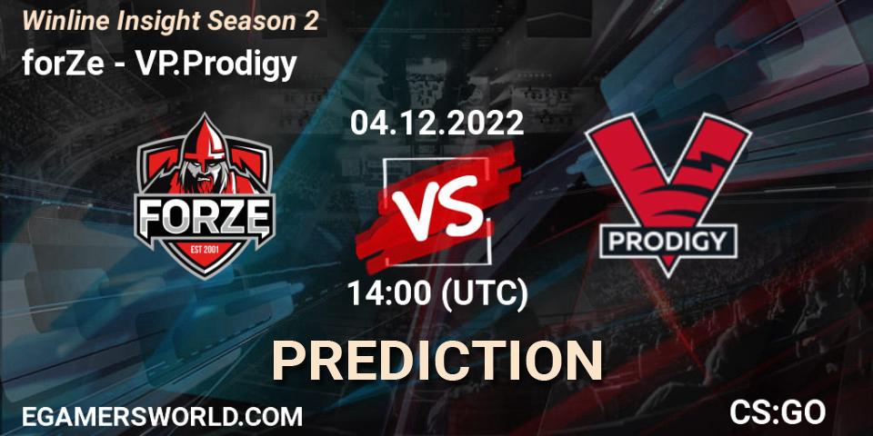 forZe - VP.Prodigy: Maç tahminleri. 04.12.22, CS2 (CS:GO), Winline Insight Season 2