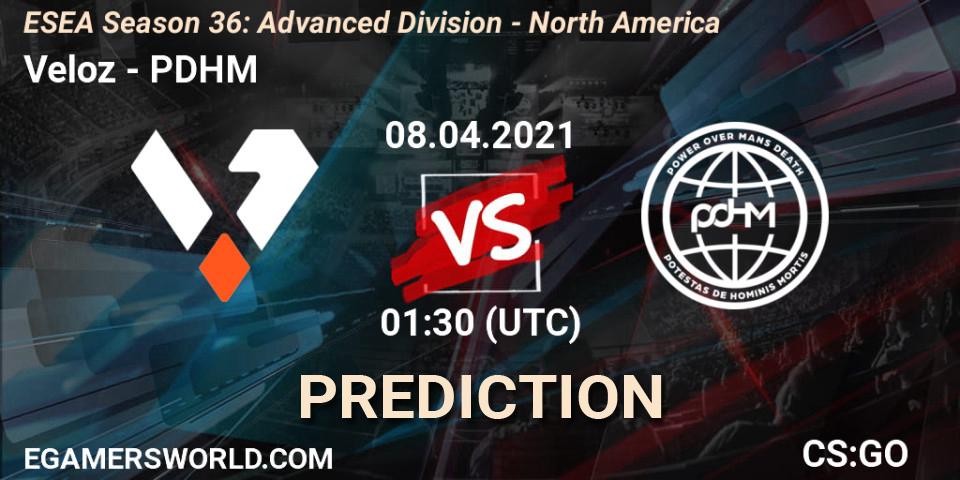 Veloz - PDHM: Maç tahminleri. 08.04.2021 at 01:30, Counter-Strike (CS2), ESEA Season 36: Advanced Division - North America