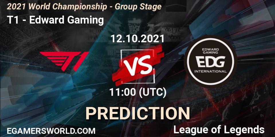 T1 - Edward Gaming: Maç tahminleri. 12.10.2021 at 11:00, LoL, 2021 World Championship - Group Stage