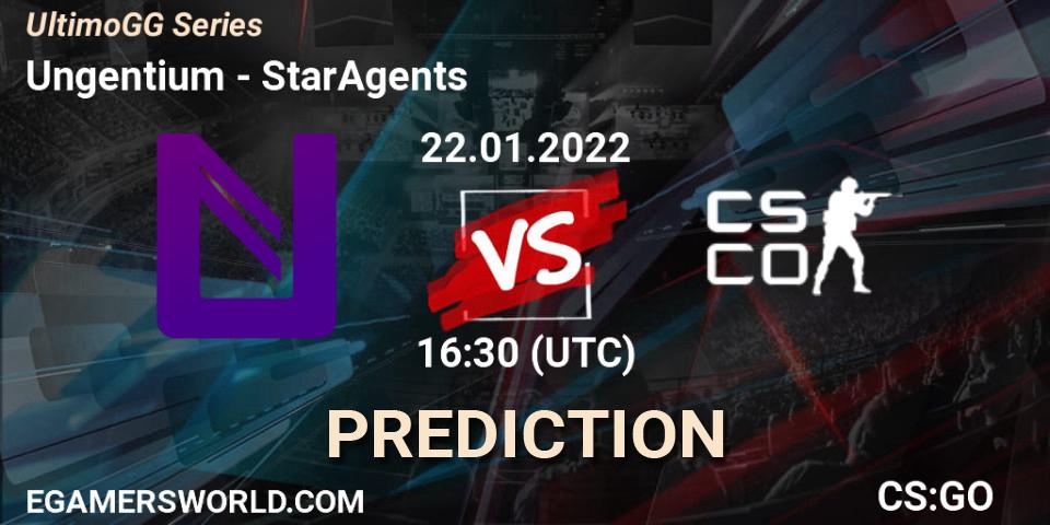 Ungentium - StarAgents: Maç tahminleri. 22.01.2022 at 16:30, Counter-Strike (CS2), UltimoGG Series