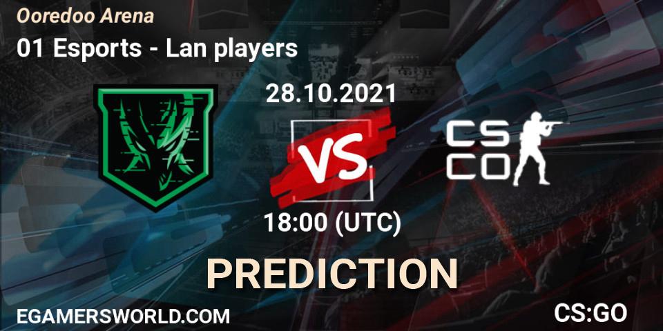 01 Esports - Lan players: Maç tahminleri. 28.10.2021 at 17:30, Counter-Strike (CS2), Ooredoo Arena