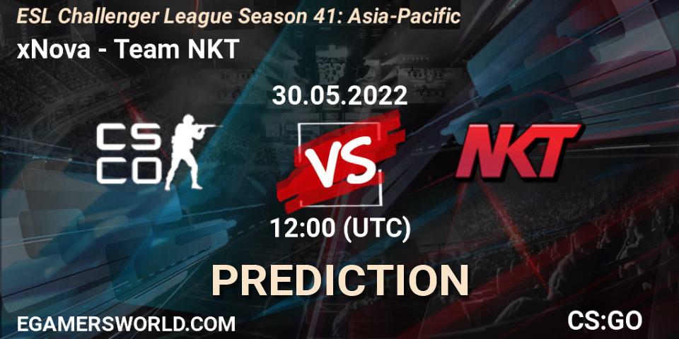 xNova - Team NKT: Maç tahminleri. 30.05.2022 at 12:00, Counter-Strike (CS2), ESL Challenger League Season 41: Asia-Pacific