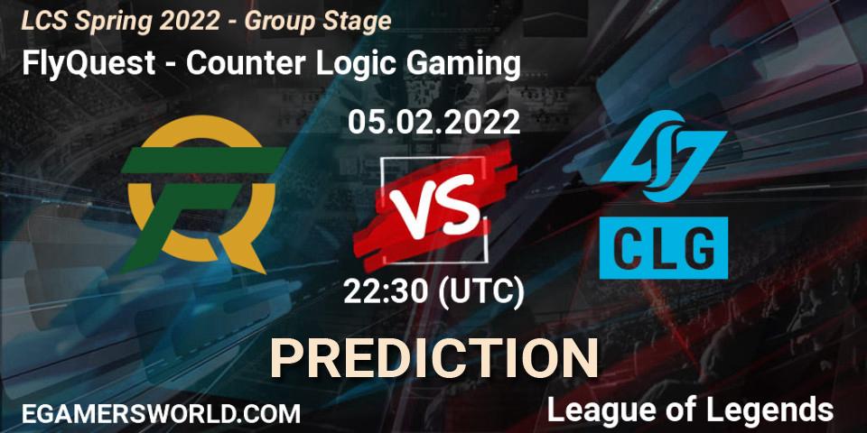 FlyQuest - Counter Logic Gaming: Maç tahminleri. 05.02.2022 at 22:30, LoL, LCS Spring 2022 - Group Stage