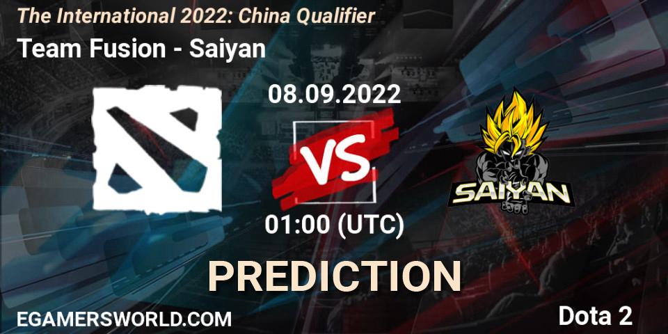Team Fusion - Saiyan: Maç tahminleri. 08.09.22, Dota 2, The International 2022: China Qualifier