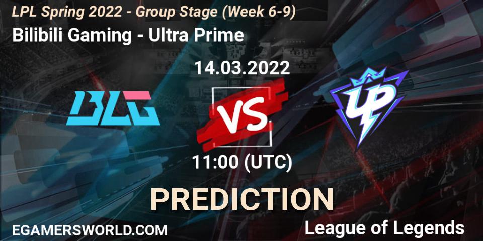 Bilibili Gaming - Ultra Prime: Maç tahminleri. 14.03.2022 at 11:00, LoL, LPL Spring 2022 - Group Stage (Week 6-9)