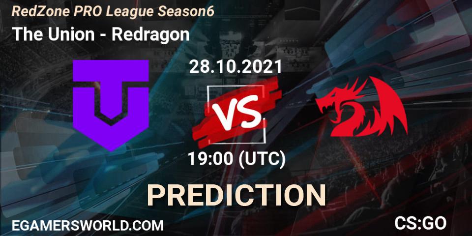 The Union - Redragon: Maç tahminleri. 28.10.2021 at 20:00, Counter-Strike (CS2), RedZone PRO League Season 6
