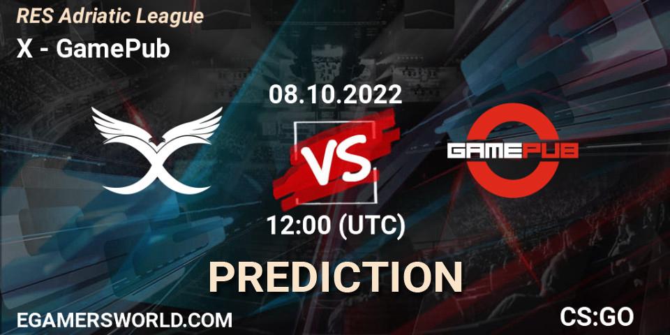 X - GamePub: Maç tahminleri. 08.10.2022 at 12:00, Counter-Strike (CS2), RES Adriatic League