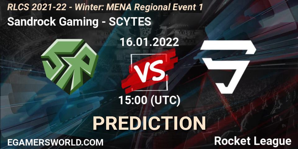 Sandrock Gaming - SCYTES: Maç tahminleri. 16.01.22, Rocket League, RLCS 2021-22 - Winter: MENA Regional Event 1
