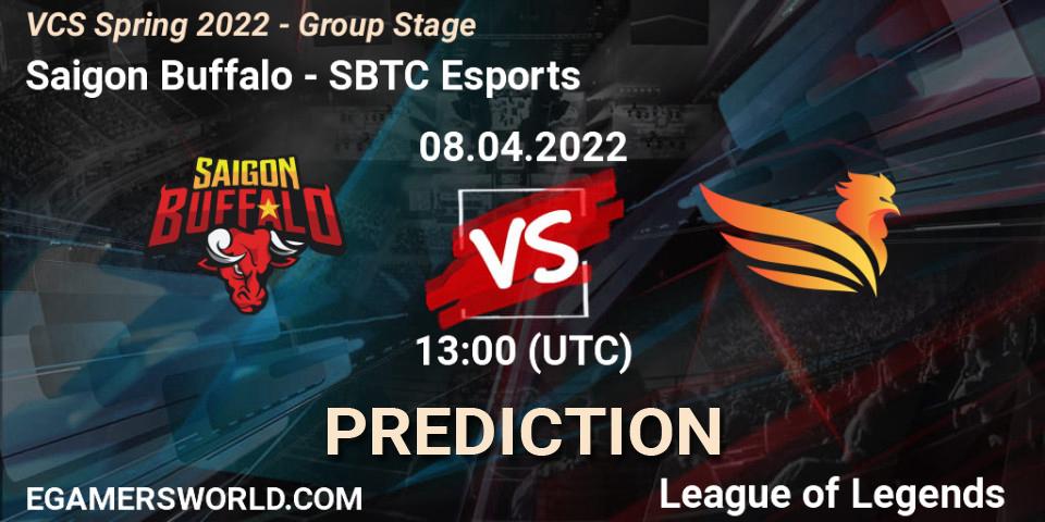 Saigon Buffalo - SBTC Esports: Maç tahminleri. 07.04.2022 at 13:00, LoL, VCS Spring 2022 - Group Stage 