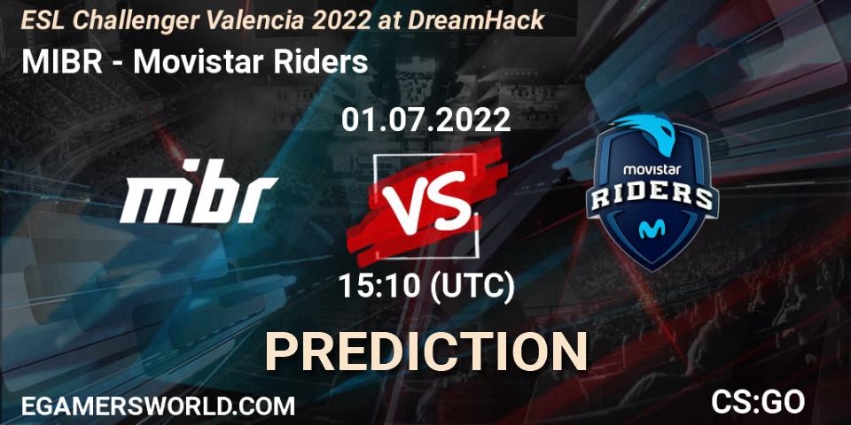 MIBR - Movistar Riders: Maç tahminleri. 01.07.2022 at 15:25, Counter-Strike (CS2), ESL Challenger Valencia 2022 at DreamHack