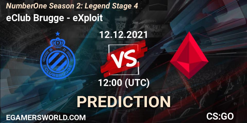 eClub Brugge - eXploit: Maç tahminleri. 12.12.21, CS2 (CS:GO), NumberOne Season 2: Legend Stage 4