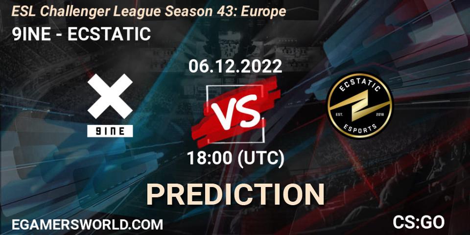 9INE - ECSTATIC: Maç tahminleri. 06.12.22, CS2 (CS:GO), ESL Challenger League Season 43: Europe