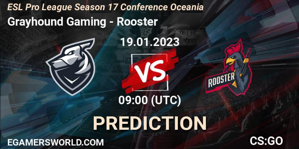 Grayhound Gaming - Rooster: Maç tahminleri. 19.01.2023 at 09:00, Counter-Strike (CS2), ESL Pro League Season 17 Conference Oceania
