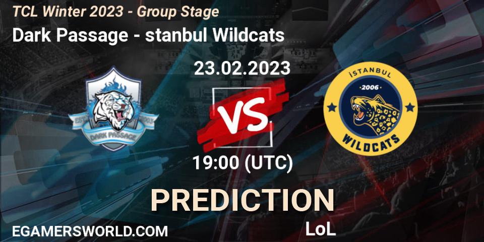 Dark Passage - İstanbul Wildcats: Maç tahminleri. 05.03.2023 at 19:00, LoL, TCL Winter 2023 - Group Stage