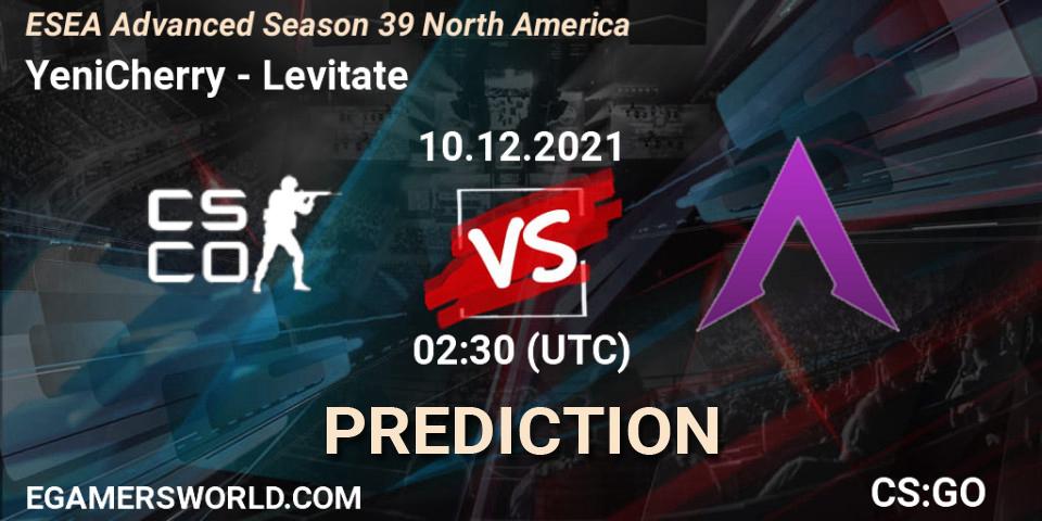 YeniCherry - Levitate Esports: Maç tahminleri. 10.12.2021 at 02:30, Counter-Strike (CS2), ESEA Advanced Season 39 North America