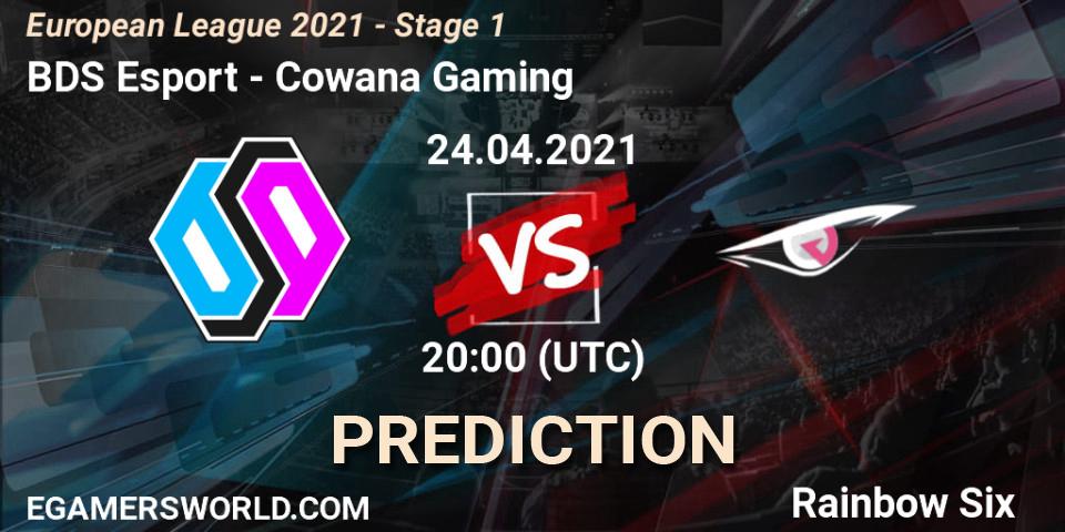 BDS Esport - Cowana Gaming: Maç tahminleri. 24.04.2021 at 19:00, Rainbow Six, European League 2021 - Stage 1