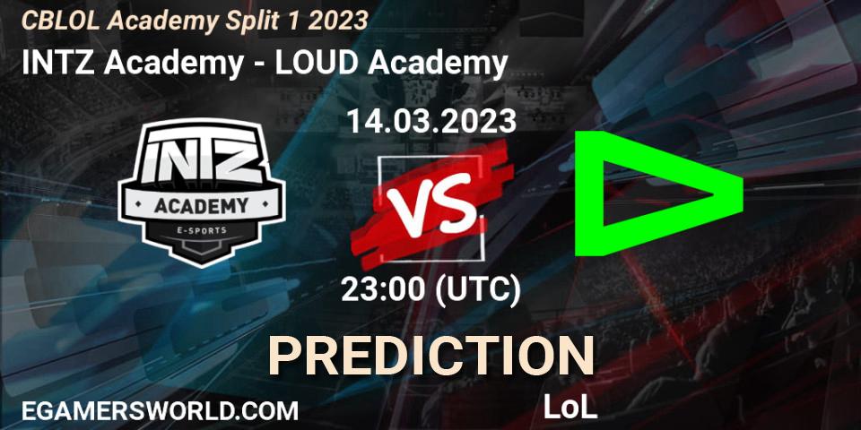 INTZ Academy - LOUD Academy: Maç tahminleri. 14.03.2023 at 23:00, LoL, CBLOL Academy Split 1 2023
