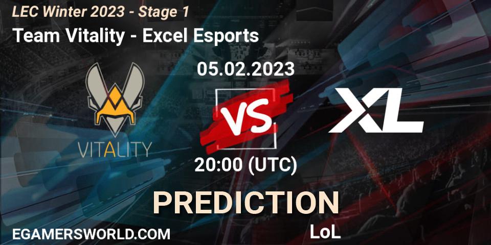 Team Vitality - Excel Esports: Maç tahminleri. 06.02.23, LoL, LEC Winter 2023 - Stage 1