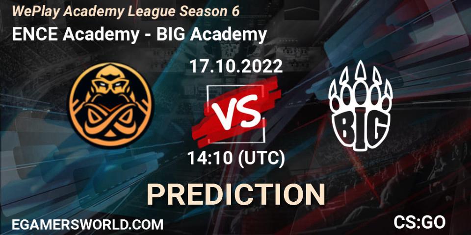 ENCE Academy - BIG Academy: Maç tahminleri. 17.10.22, CS2 (CS:GO), WePlay Academy League Season 6