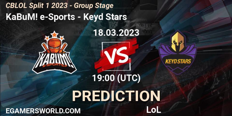 KaBuM! e-Sports - Keyd Stars: Maç tahminleri. 18.03.23, LoL, CBLOL Split 1 2023 - Group Stage