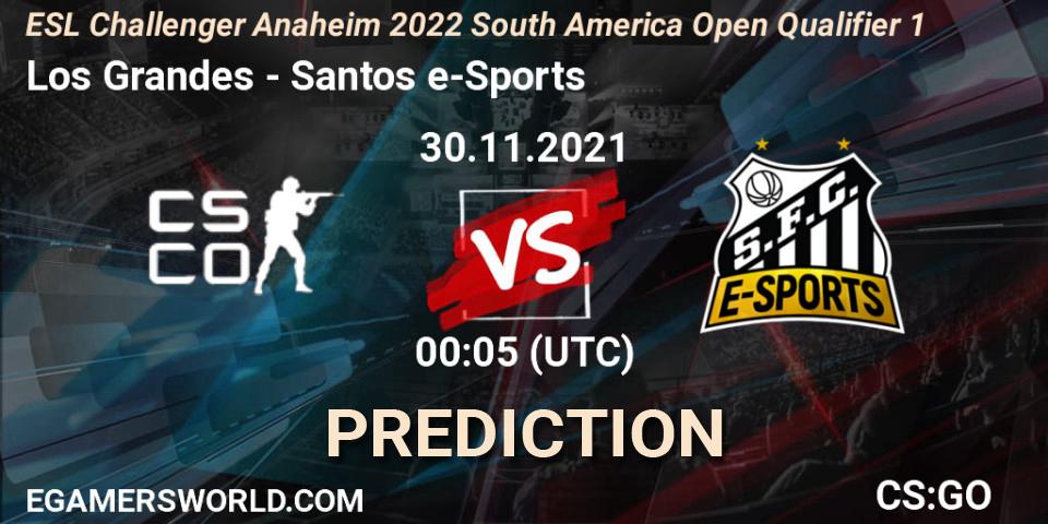 Los Grandes - Santos e-Sports: Maç tahminleri. 30.11.21, CS2 (CS:GO), ESL Challenger Anaheim 2022 South America Open Qualifier 1