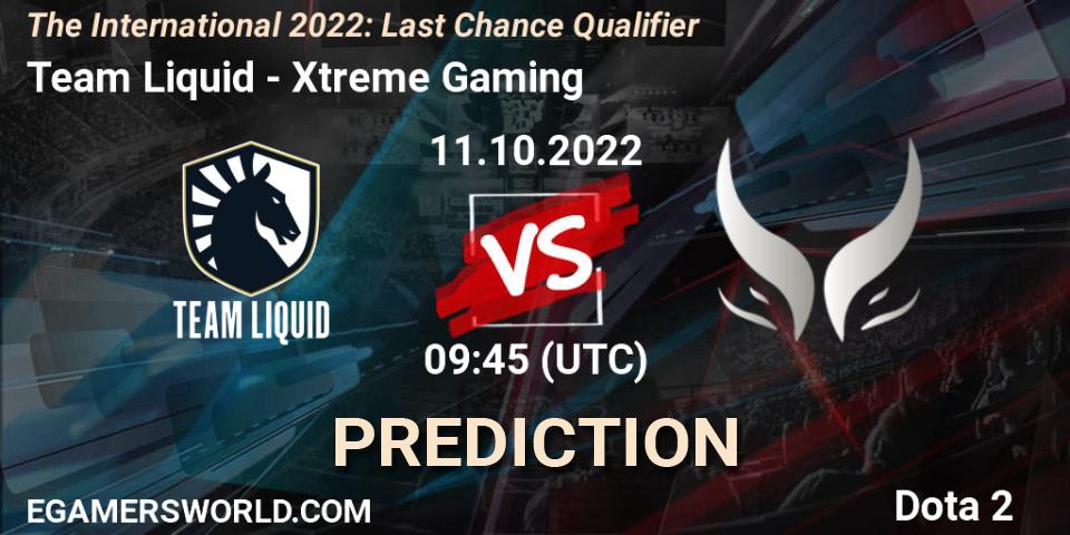 Team Liquid - Xtreme Gaming: Maç tahminleri. 11.10.2022 at 09:37, Dota 2, The International 2022: Last Chance Qualifier