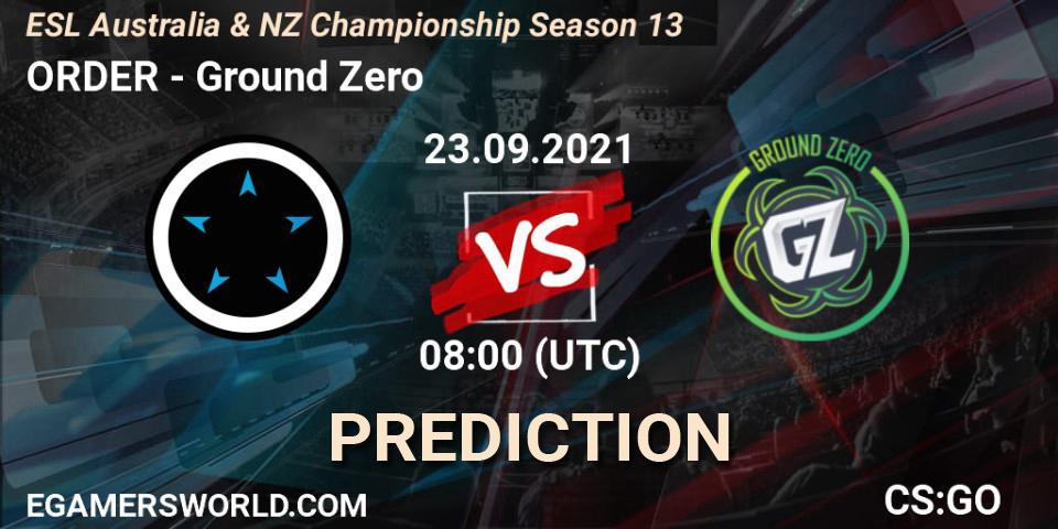 ORDER - Hazard: Maç tahminleri. 23.09.2021 at 08:00, Counter-Strike (CS2), ESL Australia & NZ Championship Season 13