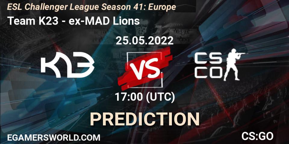 Team K23 - ex-MAD Lions: Maç tahminleri. 28.05.2022 at 17:00, Counter-Strike (CS2), ESL Challenger League Season 41: Europe