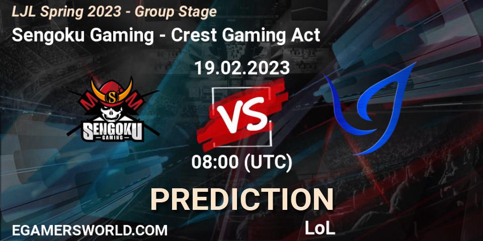 Sengoku Gaming - Crest Gaming Act: Maç tahminleri. 19.02.23, LoL, LJL Spring 2023 - Group Stage