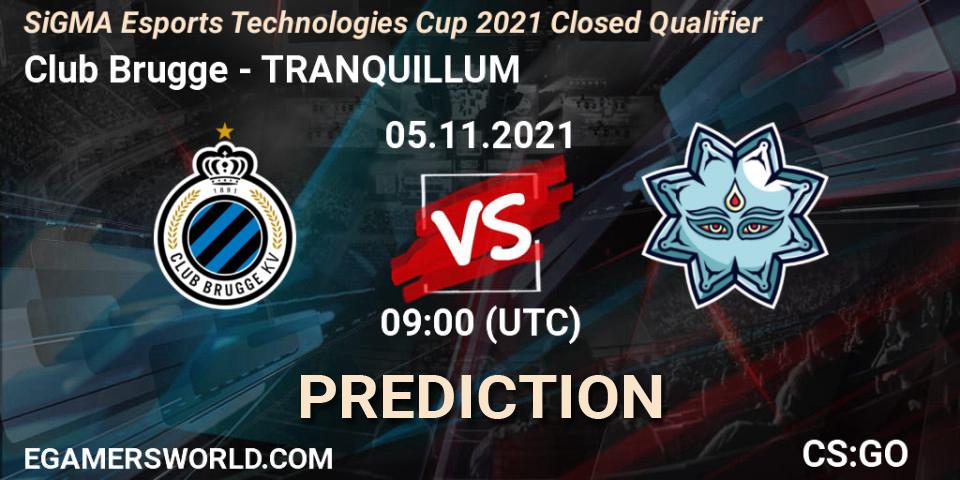 Club Brugge - TRANQUILLUM: Maç tahminleri. 05.11.2021 at 09:00, Counter-Strike (CS2), SiGMA Esports Technologies Cup 2021 Closed Qualifier