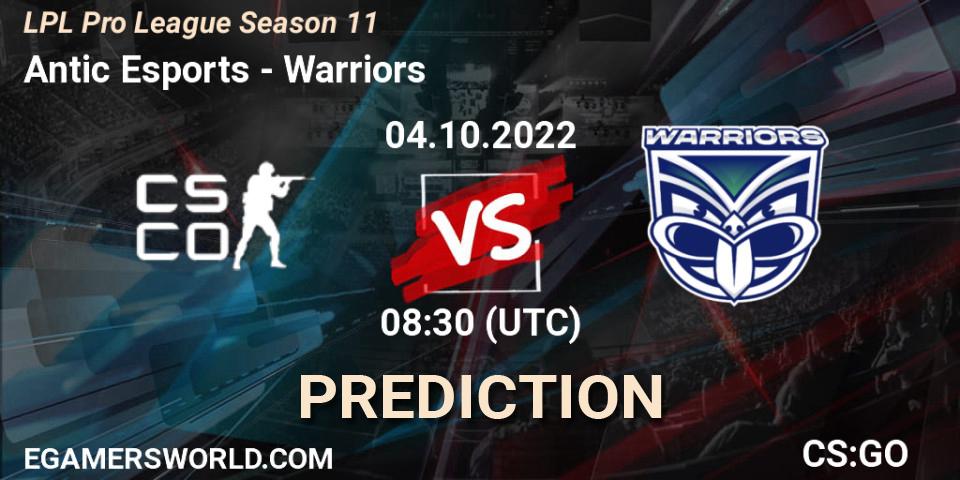 Antic Esports - Warriors: Maç tahminleri. 04.10.2022 at 08:30, Counter-Strike (CS2), LPL Pro League 2022 Season 2