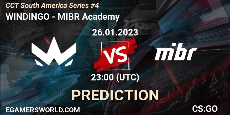 WINDINGO - MIBR Academy: Maç tahminleri. 26.01.2023 at 23:00, Counter-Strike (CS2), CCT South America Series #4