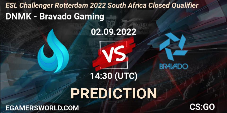 DNMK - Bravado Gaming: Maç tahminleri. 02.09.2022 at 14:30, Counter-Strike (CS2), ESL Challenger Rotterdam 2022 South Africa Closed Qualifier