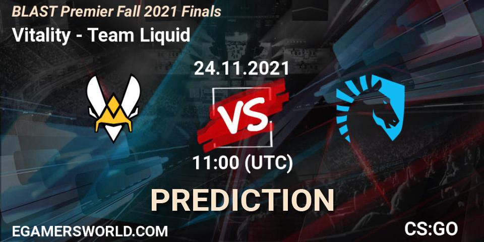 Vitality - Team Liquid: Maç tahminleri. 24.11.2021 at 11:00, Counter-Strike (CS2), BLAST Premier Fall 2021 Finals