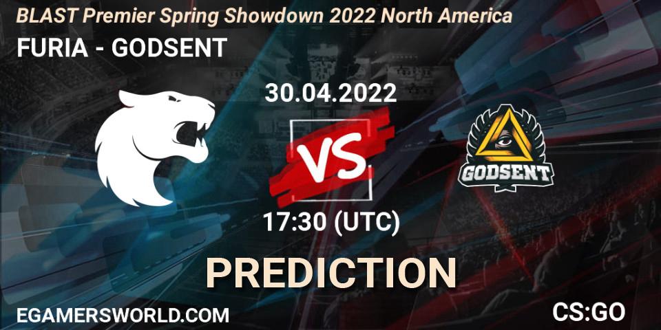 FURIA - GODSENT: Maç tahminleri. 30.04.2022 at 16:55, Counter-Strike (CS2), BLAST Premier Spring Showdown 2022 North America