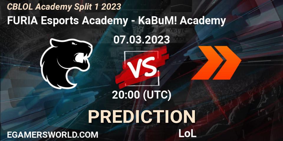 FURIA Esports Academy - KaBuM! Academy: Maç tahminleri. 07.03.2023 at 20:00, LoL, CBLOL Academy Split 1 2023