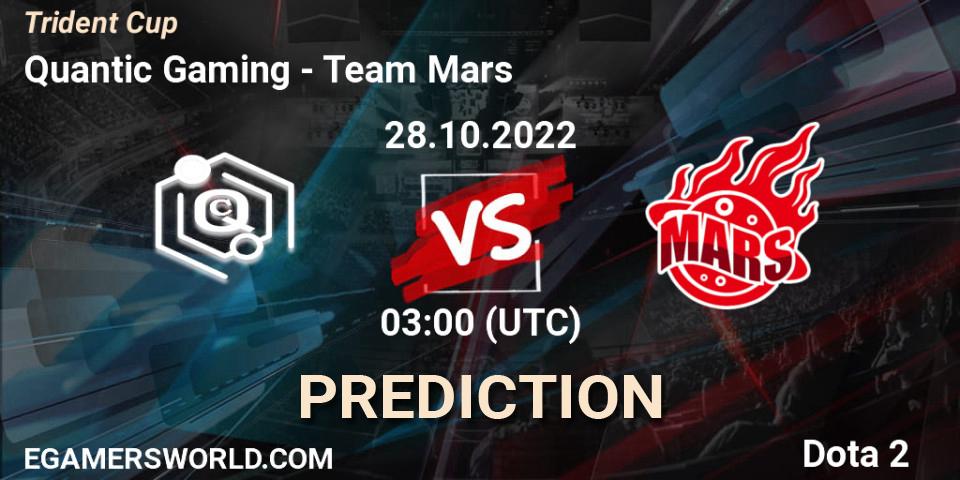 Quantic Gaming - Team Mars: Maç tahminleri. 28.10.2022 at 03:00, Dota 2, Trident Cup