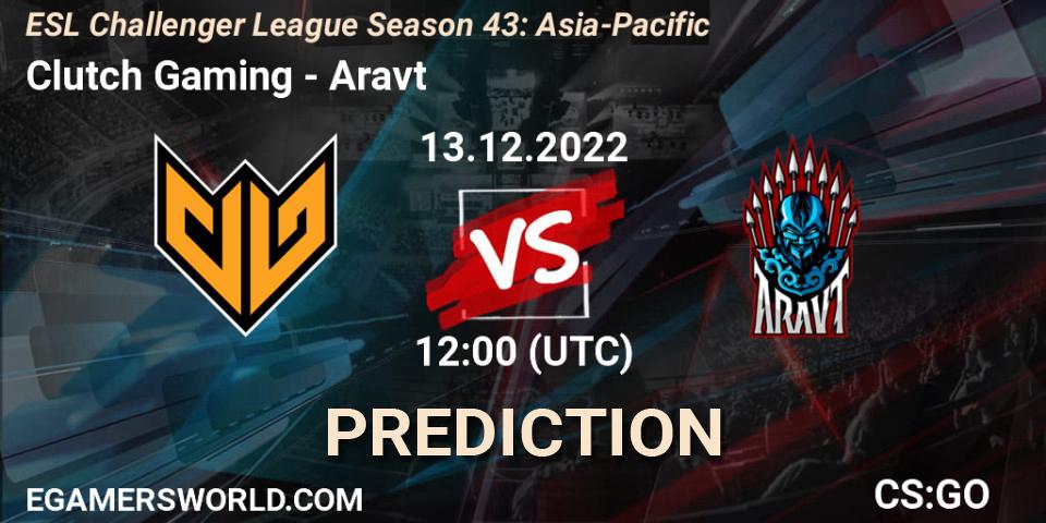 Clutch Gaming - Aravt: Maç tahminleri. 13.12.22, CS2 (CS:GO), ESL Challenger League Season 43: Asia-Pacific