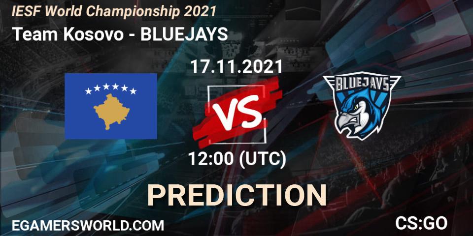 Team Kosovo - BLUEJAYS: Maç tahminleri. 17.11.2021 at 12:00, Counter-Strike (CS2), IESF World Championship 2021