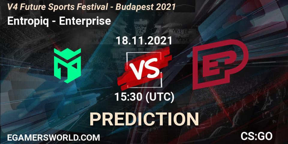 Entropiq - Enterprise: Maç tahminleri. 18.11.2021 at 15:30, Counter-Strike (CS2), V4 Future Sports Festival - Budapest 2021