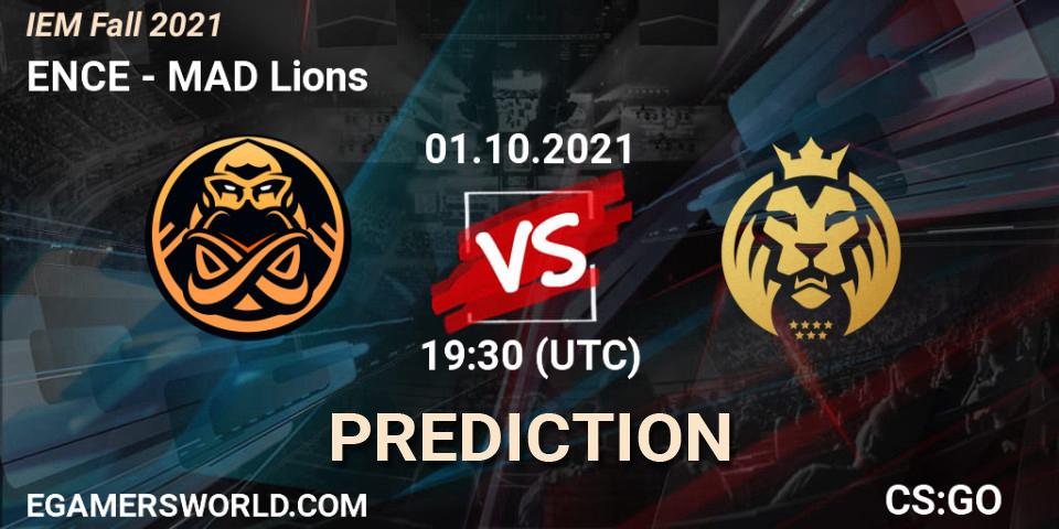 ENCE - MAD Lions: Maç tahminleri. 01.10.2021 at 19:30, Counter-Strike (CS2), IEM Fall 2021: Europe RMR