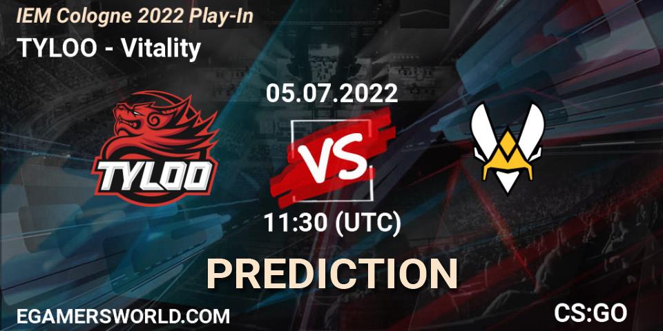 TYLOO - Vitality: Maç tahminleri. 05.07.2022 at 12:20, Counter-Strike (CS2), IEM Cologne 2022 Play-In