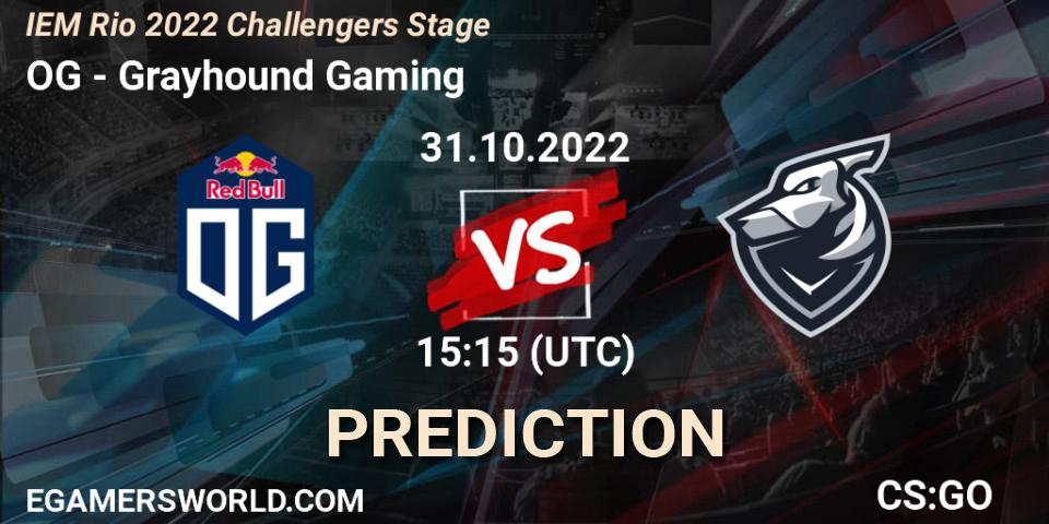 OG - Grayhound Gaming: Maç tahminleri. 31.10.22, CS2 (CS:GO), IEM Rio 2022 Challengers Stage