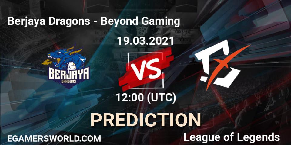 Berjaya Dragons - Beyond Gaming: Maç tahminleri. 19.03.2021 at 12:00, LoL, PCS Spring 2021 - Group Stage
